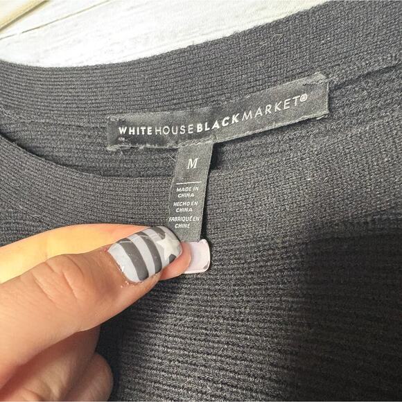 White House Black Market Black Sweater - Picture 4 of 4